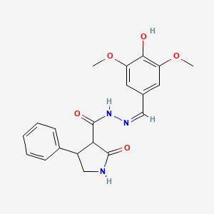 N'-(4-hydroxy-3,5-dimethoxybenzylidene)-2-oxo-4-phenyl-3-pyrrolidinecarbohydrazide