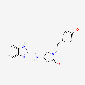 molecular formula C21H24N4O2 B5987382 4-(1H-benzimidazol-2-ylmethylamino)-1-[2-(4-methoxyphenyl)ethyl]pyrrolidin-2-one 