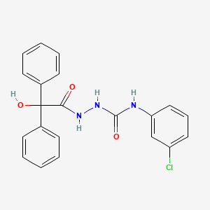 molecular formula C21H18ClN3O3 B5987441 N-(3-chlorophenyl)-2-[hydroxy(diphenyl)acetyl]hydrazinecarboxamide 