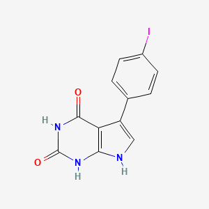 B598749 5-(4-Iodophenyl)-1H-pyrrolo[2,3-d]pyrimidine-2,4(3H,7H)-dione CAS No. 1204298-61-2