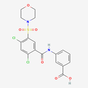 3-[(2,4-Dichloro-5-morpholin-4-ylsulfonylbenzoyl)amino]benzoic acid