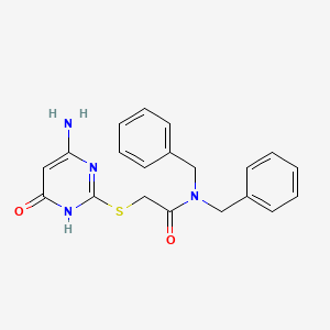 molecular formula C20H20N4O2S B5987494 2-[(4-amino-6-oxo-1H-pyrimidin-2-yl)sulfanyl]-N,N-dibenzylacetamide 