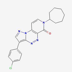 molecular formula C21H20ClN5O B5987499 3-(4-chlorophenyl)-7-cycloheptylpyrazolo[5,1-c]pyrido[4,3-e][1,2,4]triazin-6(7H)-one 