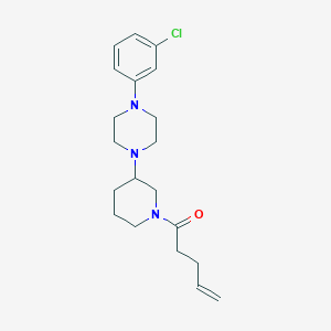 1-(3-chlorophenyl)-4-[1-(4-pentenoyl)-3-piperidinyl]piperazine