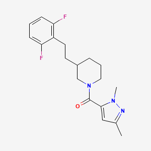 3-[2-(2,6-difluorophenyl)ethyl]-1-[(1,3-dimethyl-1H-pyrazol-5-yl)carbonyl]piperidine