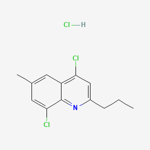 molecular formula C13H14Cl3N B598751 4,8-Dichloro-6-methyl-2-propylquinoline hydrochloride CAS No. 1204811-31-3