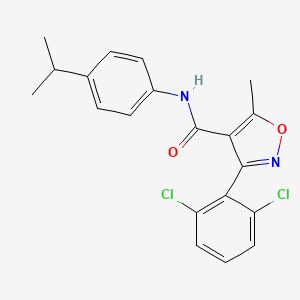 3-(2,6-dichlorophenyl)-5-methyl-N-[4-(propan-2-yl)phenyl]-1,2-oxazole-4-carboxamide