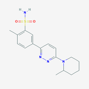 2-Methyl-5-[6-(2-methylpiperidin-1-yl)pyridazin-3-yl]benzenesulfonamide