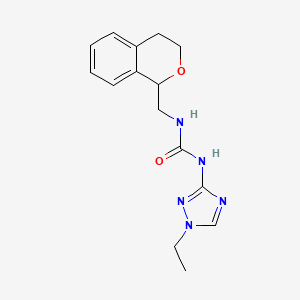 molecular formula C15H19N5O2 B5987530 1-(3,4-dihydro-1H-isochromen-1-ylmethyl)-3-(1-ethyl-1,2,4-triazol-3-yl)urea 