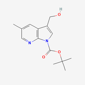 molecular formula C14H18N2O3 B598754 tert-Butyl 3-(hydroxymethyl)-5-methyl-1H-pyrrolo[2,3-b]pyridine-1-carboxylate CAS No. 1198103-73-9