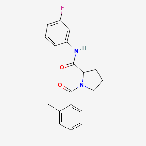 N-(3-fluorophenyl)-1-(2-methylbenzoyl)prolinamide