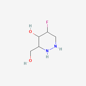 molecular formula C5H11FN2O2 B598756 5-Fluoro-3-(hydroxymethyl)hexahydropyridazin-4-ol CAS No. 196085-77-5