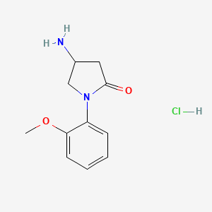 molecular formula C11H15ClN2O2 B5987567 4-amino-1-(2-methoxyphenyl)-2-pyrrolidinone hydrochloride 