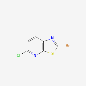 molecular formula C6H2BrClN2S B598757 2-Bromo-5-chlorothiazolo[5,4-b]pyridine CAS No. 1198759-26-0