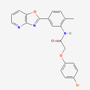 molecular formula C21H16BrN3O3 B5987583 2-(4-bromophenoxy)-N-[2-methyl-5-([1,3]oxazolo[4,5-b]pyridin-2-yl)phenyl]acetamide 