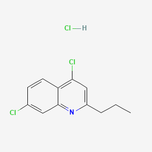 molecular formula C12H12Cl3N B598759 4,7-Dichloro-2-propylquinoline hydrochloride CAS No. 1204812-22-5