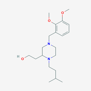 2-[4-(2,3-dimethoxybenzyl)-1-(3-methylbutyl)-2-piperazinyl]ethanol