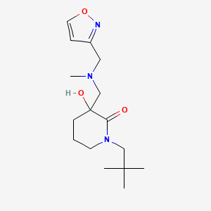 1-(2,2-dimethylpropyl)-3-hydroxy-3-{[(3-isoxazolylmethyl)(methyl)amino]methyl}-2-piperidinone