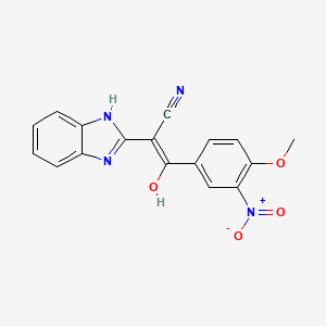 1-(1,3-DIHYDRO-2H-1,3-BENZIMIDAZOL-2-YLIDEN)-2-(4-METHOXY-3-NITROPHENYL)-2-OXOETHYL CYANIDE