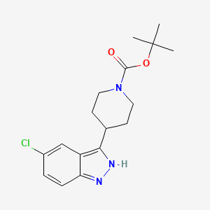 molecular formula C17H22ClN3O2 B598765 tert-butyl 4-(5-chloro-1H-indazol-3-yl)piperidine-1-carboxylate CAS No. 1198284-74-0