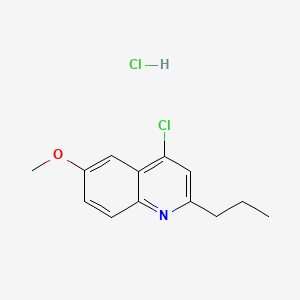molecular formula C13H15Cl2NO B598768 4-Chloro-6-methoxy-2-propylquinoline hydrochloride CAS No. 1204811-92-6
