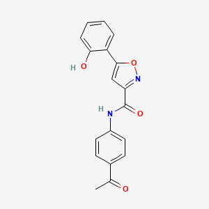 molecular formula C18H14N2O4 B5987684 N-(4-acetylphenyl)-5-(2-hydroxyphenyl)-3-isoxazolecarboxamide 