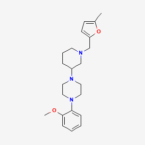 molecular formula C22H31N3O2 B5987703 1-(2-methoxyphenyl)-4-{1-[(5-methyl-2-furyl)methyl]-3-piperidinyl}piperazine 