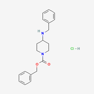 molecular formula C20H25ClN2O2 B598774 Benzyl 4-(benzylamino)piperidine-1-carboxylate hydrochloride CAS No. 1203087-22-2