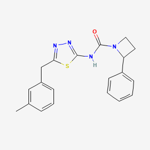 molecular formula C20H20N4OS B5987754 N-[5-(3-methylbenzyl)-1,3,4-thiadiazol-2-yl]-2-phenylazetidine-1-carboxamide 