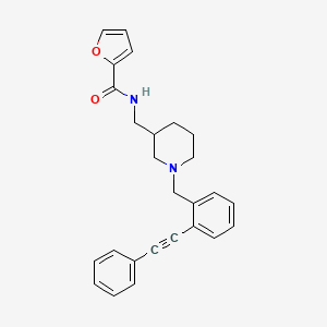 N-({1-[2-(phenylethynyl)benzyl]-3-piperidinyl}methyl)-2-furamide