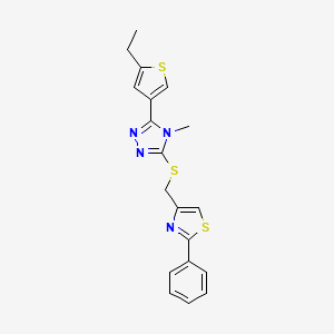 4-({[5-(5-ETHYL-3-THIENYL)-4-METHYL-4H-1,2,4-TRIAZOL-3-YL]SULFANYL}METHYL)-2-PHENYL-1,3-THIAZOLE