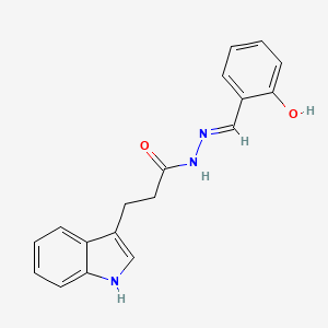 molecular formula C18H17N3O2 B5987796 N'-[(E)-(2-hydroxyphenyl)methylidene]-3-(1H-indol-3-yl)propanehydrazide 