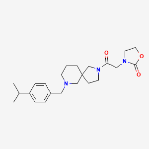 3-[2-Oxo-2-[9-[(4-propan-2-ylphenyl)methyl]-2,9-diazaspiro[4.5]decan-2-yl]ethyl]-1,3-oxazolidin-2-one