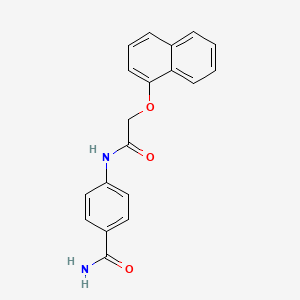 molecular formula C19H16N2O3 B5987816 4-{[(Naphthalen-1-yloxy)acetyl]amino}benzamide 