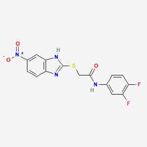 N-(3,4-difluorophenyl)-2-[(5-nitro-1H-benzimidazol-2-yl)thio]acetamide