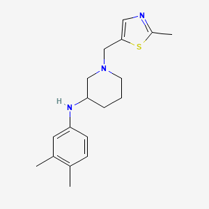 N-(3,4-dimethylphenyl)-1-[(2-methyl-1,3-thiazol-5-yl)methyl]piperidin-3-amine