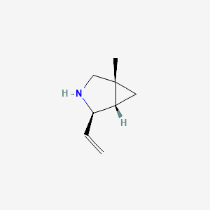 molecular formula C8H13N B598785 (1R,4R,5S)-4-ethenyl-1-methyl-3-azabicyclo[3.1.0]hexane CAS No. 198015-94-0