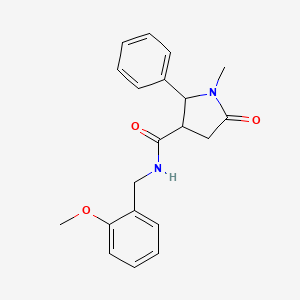 N-(2-methoxybenzyl)-1-methyl-5-oxo-2-phenylpyrrolidine-3-carboxamide