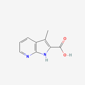 molecular formula C9H8N2O2 B598786 3-methyl-1H-pyrrolo[2,3-b]pyridine-2-carboxylic acid CAS No. 1204475-73-9