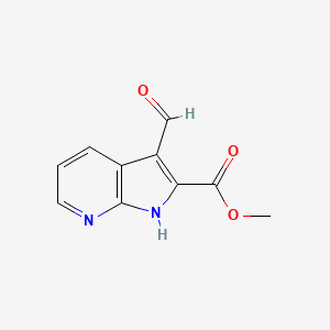 1H-Pyrrolo[2,3-b]pyridine-2-carboxylic acid, 3-formyl-, methyl ester