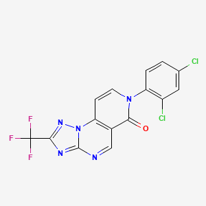 molecular formula C15H6Cl2F3N5O B5987890 7-(2,4-dichlorophenyl)-2-(trifluoromethyl)pyrido[3,4-e][1,2,4]triazolo[1,5-a]pyrimidin-6(7H)-one 