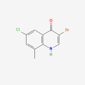 molecular formula C10H7BrClNO B598791 3-Bromo-6-chloro-8-methylquinolin-4(1H)-one CAS No. 1204811-44-8