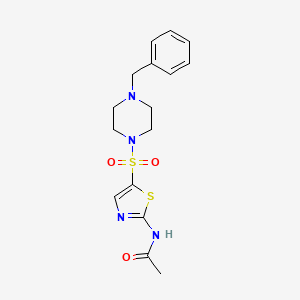 molecular formula C16H20N4O3S2 B5987922 N-[5-(4-benzylpiperazin-1-yl)sulfonyl-1,3-thiazol-2-yl]acetamide 