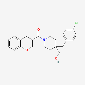 molecular formula C23H26ClNO3 B5987949 [4-(4-chlorobenzyl)-1-(3,4-dihydro-2H-chromen-3-ylcarbonyl)-4-piperidinyl]methanol 