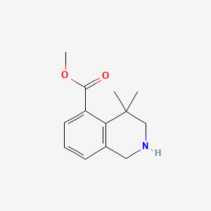 molecular formula C13H17NO2 B598795 Methyl 4,4-dimethyl-1,2,3,4-tetrahydroisoquinoline-5-carboxylate CAS No. 1203686-88-7