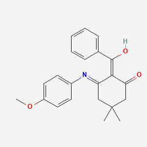 2-BENZOYL-3-(4-METHOXYANILINO)-5,5-DIMETHYL-2-CYCLOHEXEN-1-ONE