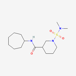 molecular formula C15H29N3O3S B5987958 N-cycloheptyl-1-[(dimethylamino)sulfonyl]-3-piperidinecarboxamide 