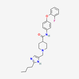 1-[(2-butyl-1H-imidazol-4-yl)methyl]-N-[4-(2-fluorophenoxy)phenyl]-4-piperidinecarboxamide