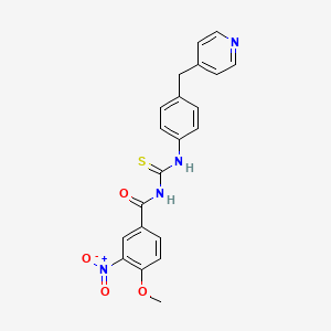 4-methoxy-3-nitro-N-{[4-(pyridin-4-ylmethyl)phenyl]carbamothioyl}benzamide