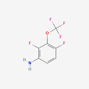 molecular formula C7H4F5NO B598798 2,4-二氟-3-(三氟甲氧基)苯胺 CAS No. 153338-24-0